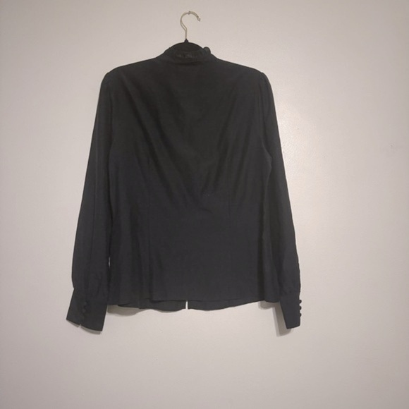 Ann Taylor Loft Silk Cotton Long-Sleeved Button Up Top - Size 12 - Picture 3 of 4